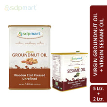 Load image into Gallery viewer, 7 Litre Combo Pack - 5 Litre Peanut Oil & 2 Litre Sesame Oil