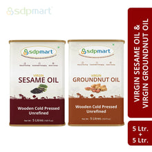 Load image into Gallery viewer, 10 Liter Combo Pack 1 | 5 Liter sesame oil & 5 Liter Peanut Oil