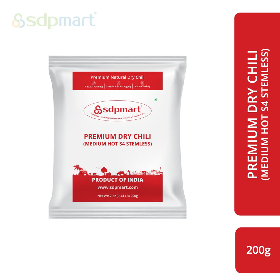 Premium dry red chili - Medium hot s4 stemless